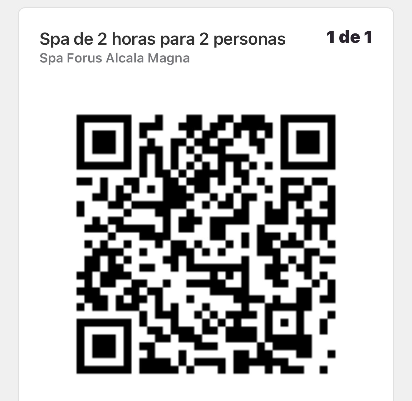 Spa de 2 horas para 2 personas — Spa Forus Alcala Magna